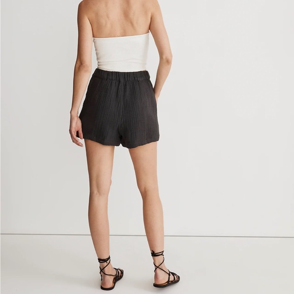 Madewell Lightspun Easy Pull-On Shorts size XXS gray black coal - Picture 5 of 5